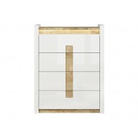 Комод KOM4S ALAMEDA BRW бежевый/белый