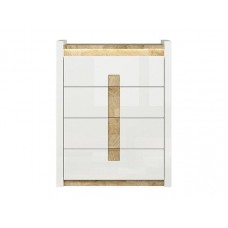 Комод KOM4S ALAMEDA BRW бежевый/белый