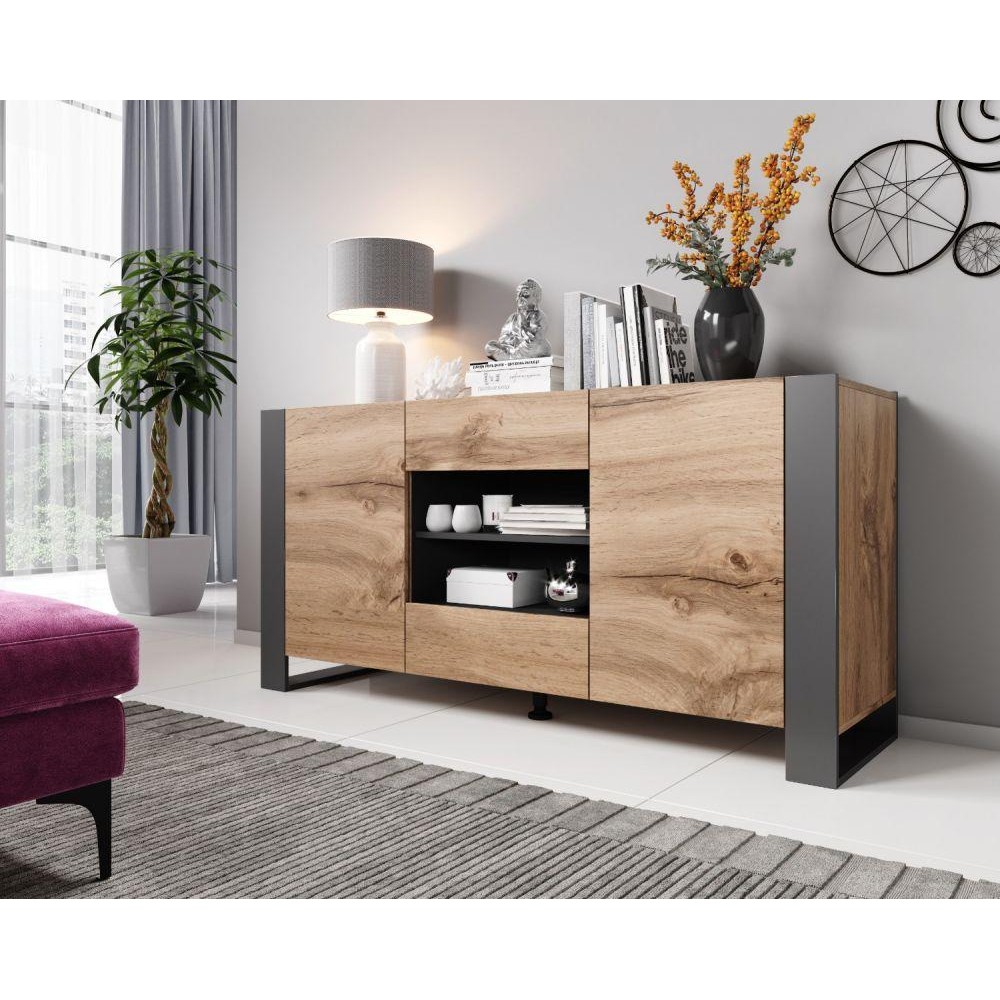 Комод WOOD Cama бежевый/черный
