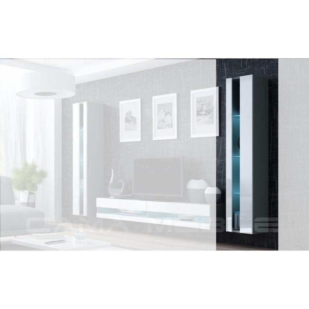 Витрина VIGO NEW Cama белый/серый