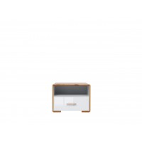 Тумба прикроватная KOM1S Bari BRW бежевый/белый