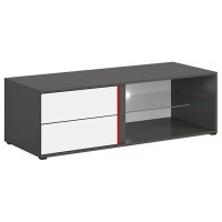 Тумба під ТВ RTV2S/120/B-SZW/BI/CZ GRAPHIC BRW білий/сірий