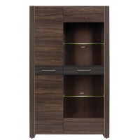 Витрина REG1D1W ALHAMBRA BRW коричневый/черный