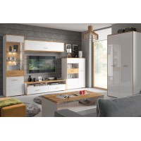 Гостиная стенка Bari BRW бежевый/белый