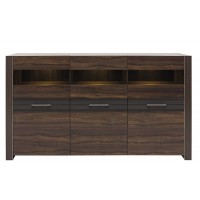 Комод KOM3W ALHAMBRA BRW коричневий/чорний