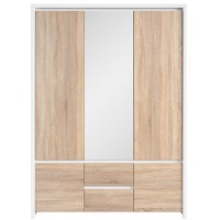 Шкаф SZF5D2S KASPIAN BRW белый/бежевый