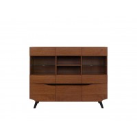 Витрина MADISON REG3D2W2S BRW коричневый/черный