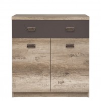 Комод KOM2D1S MALCOLM BRW графитовый/коричневый