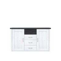 Комод KOM2D4S Luca BRW білий/графітовий