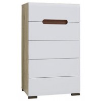 Комод KOM5S/10/6 Azteca BRW бежевый/белый