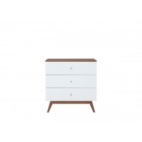 Комод KOM3S Heda BRW бежевий/білий