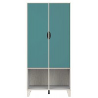 Шкаф SZF2D STANFORD BRW бирюзовый/серый