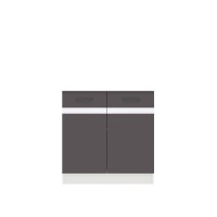 Тумба под мойку DK2D/80/82 Junona Line BRW белый/графитовый