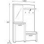 Прихожая BUGD01-C670 BRUGIA Forte белый