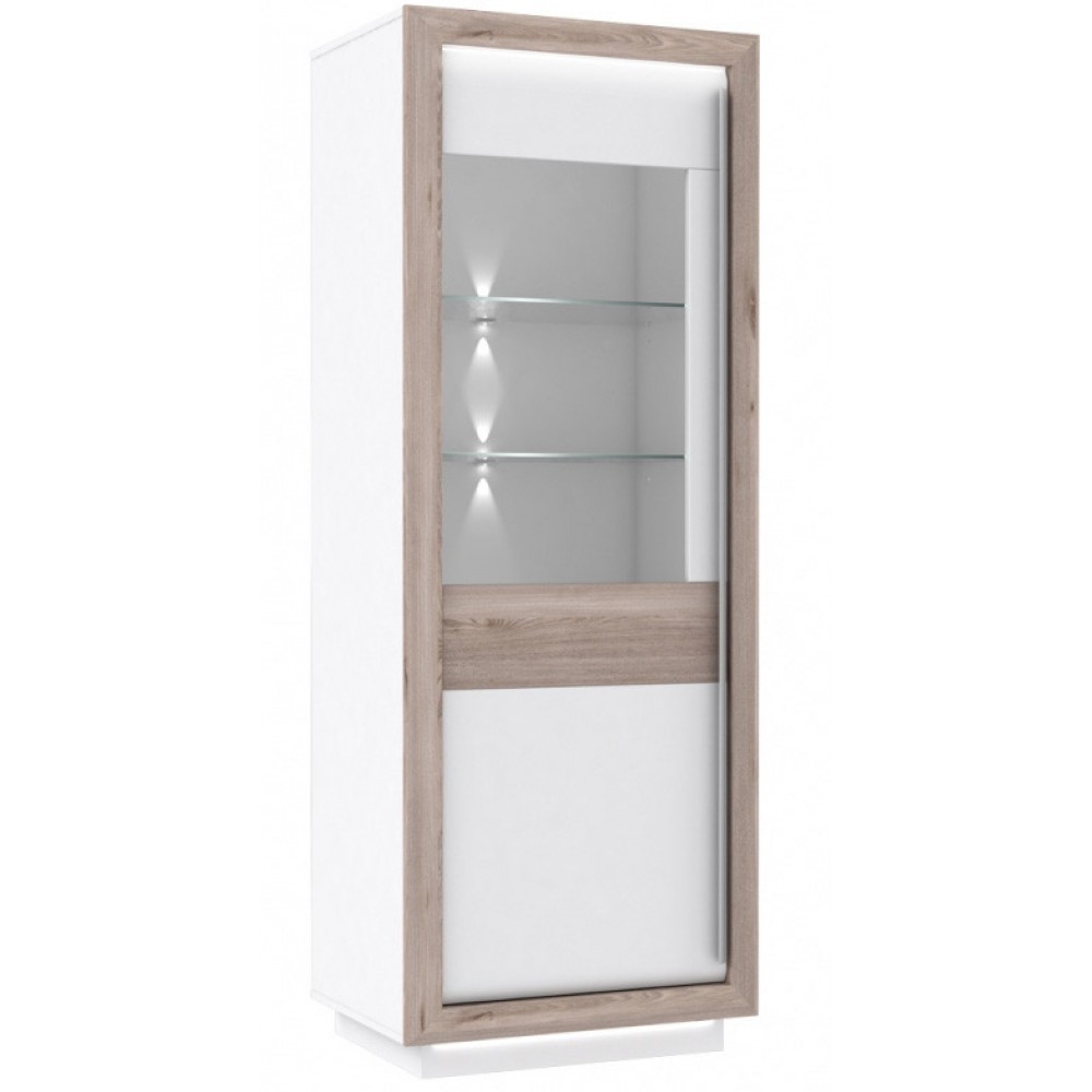Витрина CQNV711LB-C141 CANNE Forte бежевый/белый