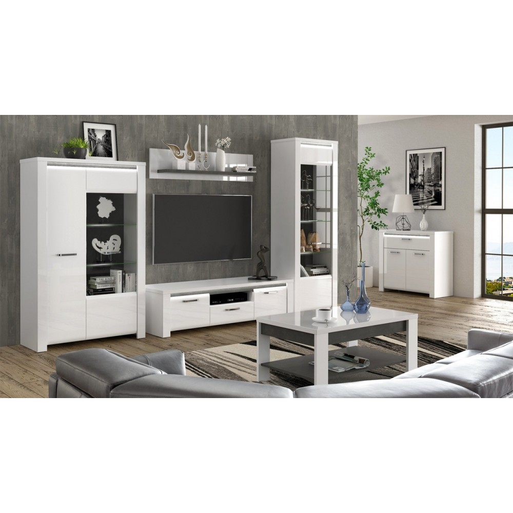 Вітальня BRUGIA 2 Forte білий/графітовий