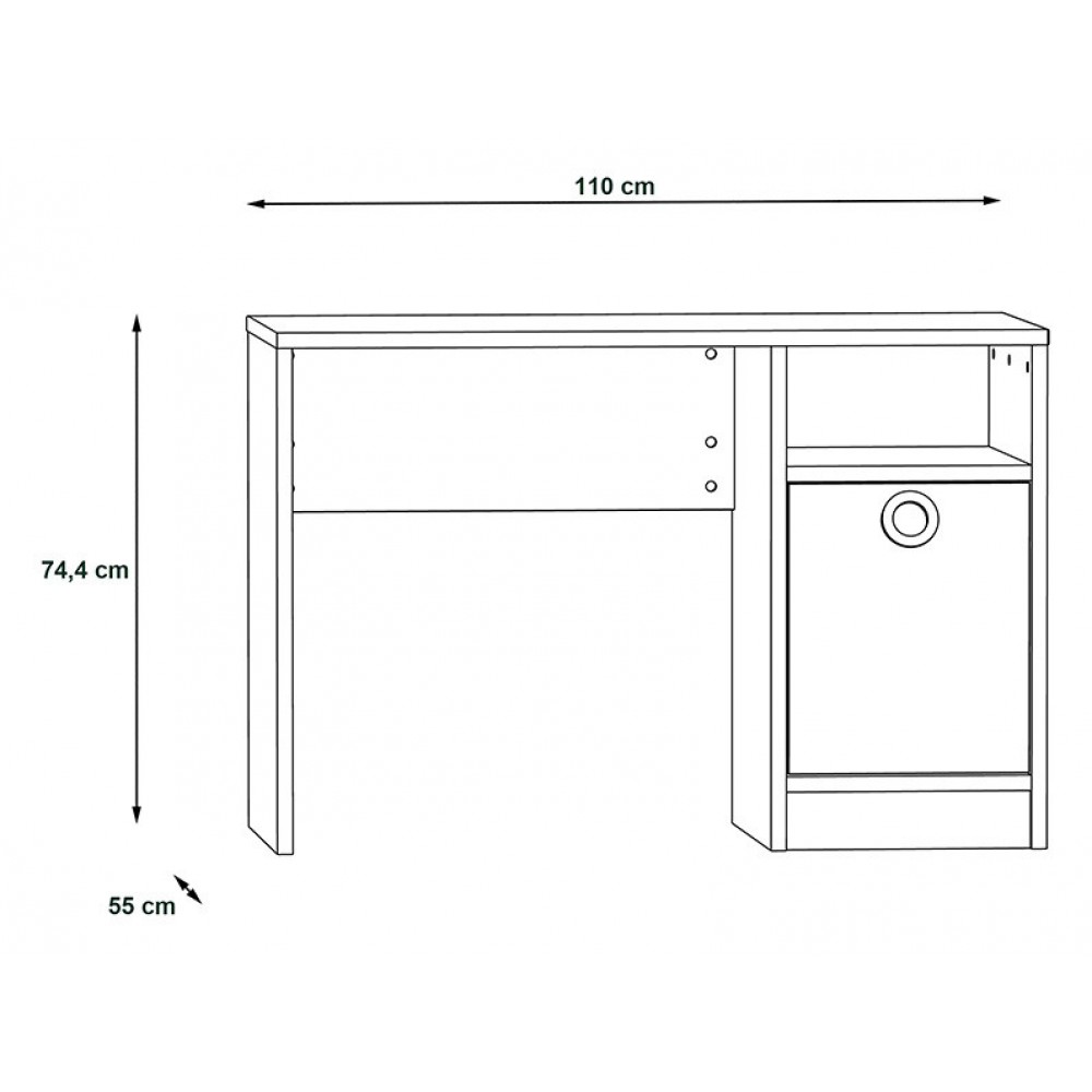 Стіл письмовий KLZB211-M134 KOLAZA Forte бежевий/білий
