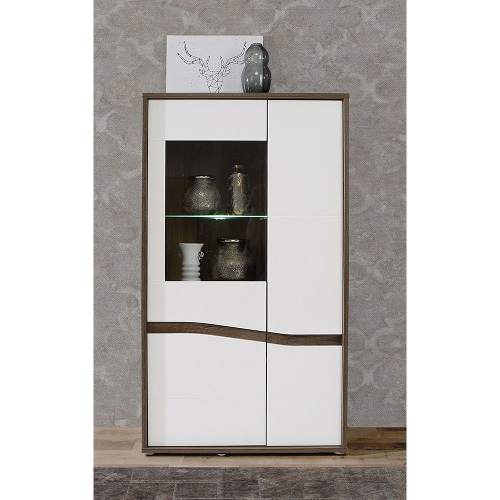Витрина WHSV621L-C104 WHITE SEA Forte бежевый/белый