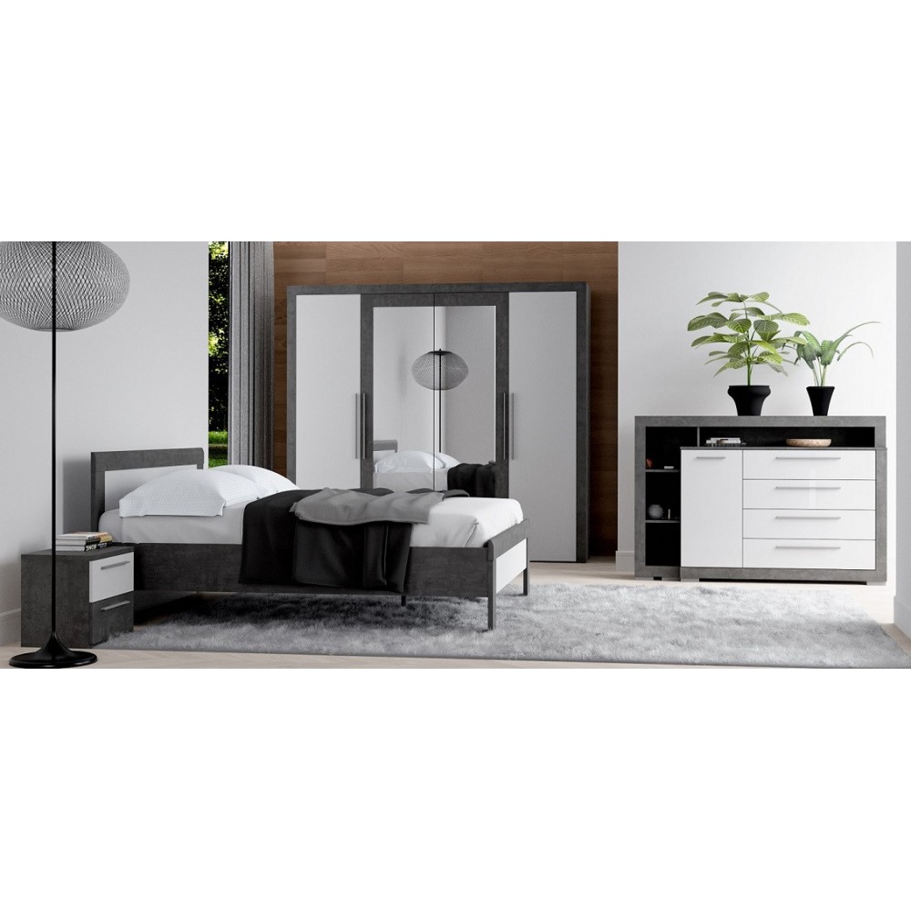 Комод CRMK35L-C272 JULIETTA Forte белый/графитовый