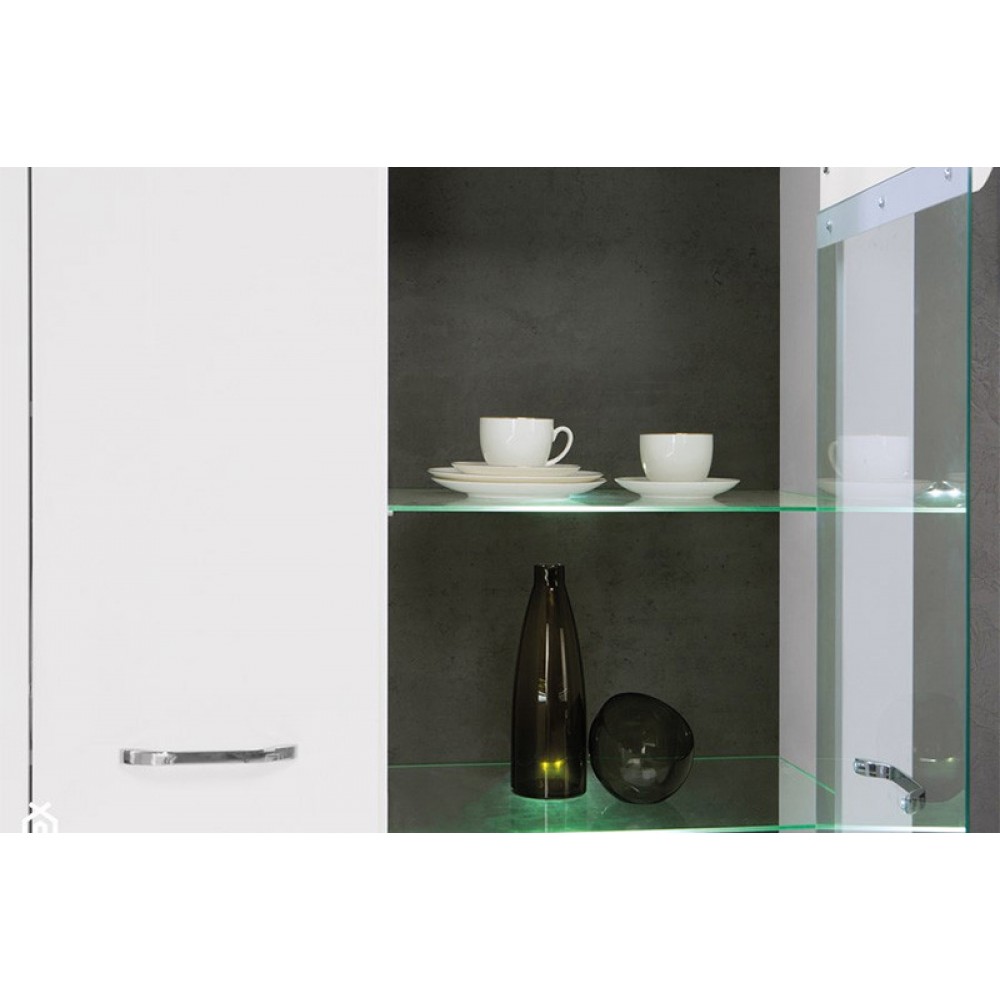 Витрина BUGV621LB-C638 BRUGIA Forte белый/графитовый
