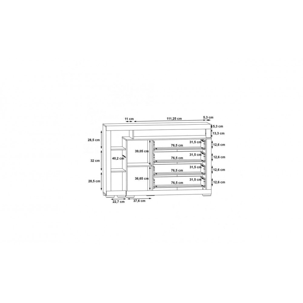 Комод CRMK35L-Q34 JULIETTA Forte бежевый/белый