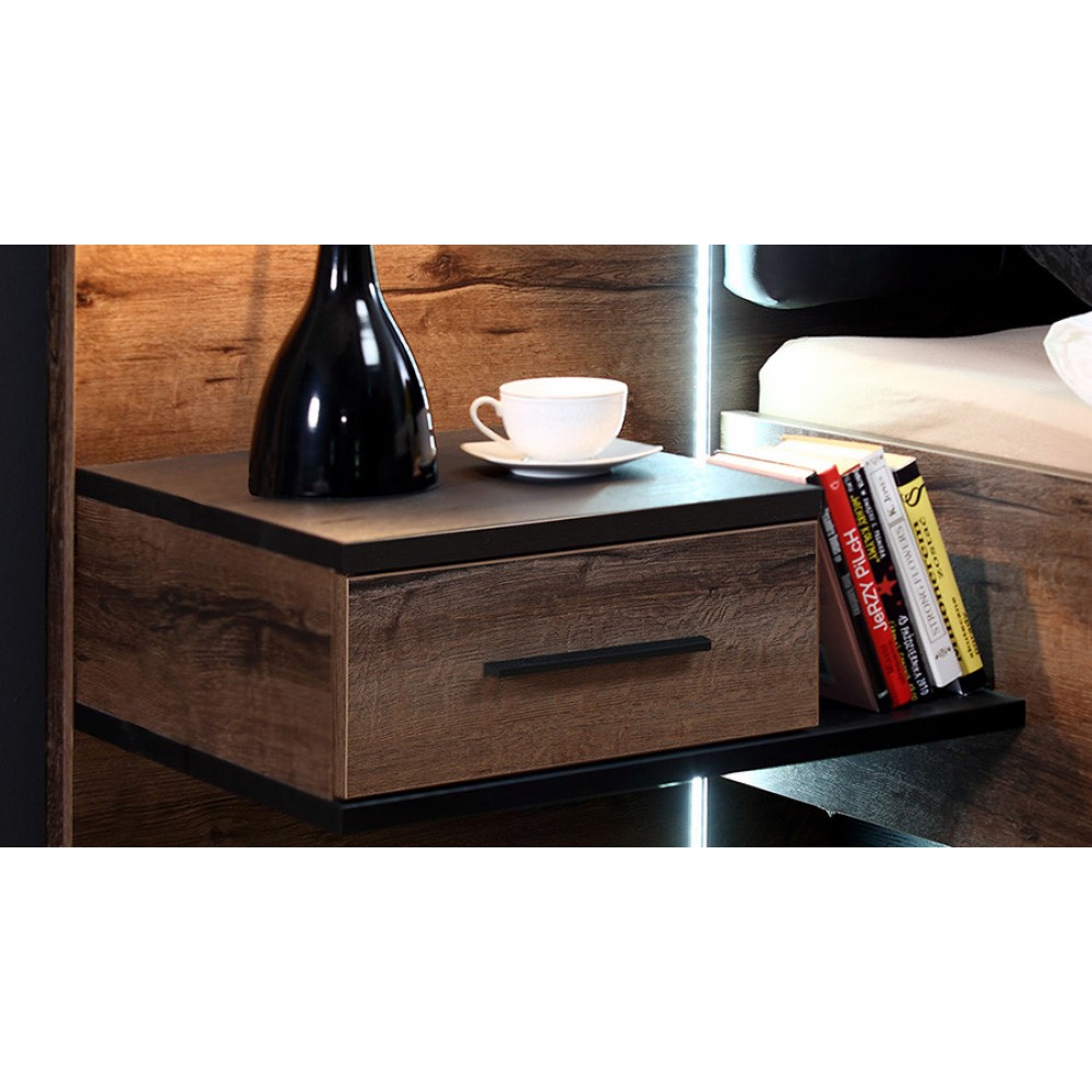 Кровать BLQL161B-N09 BELLEVUE Forte коричневый/черный