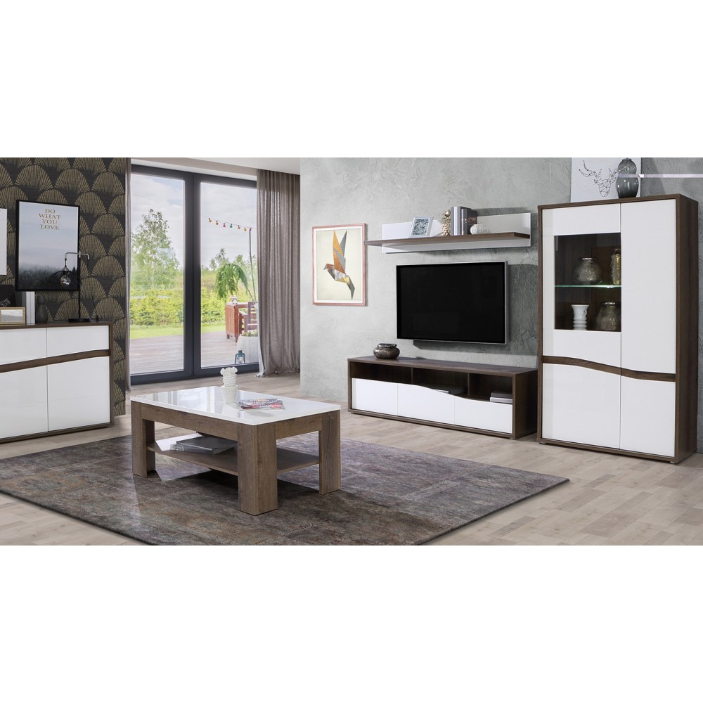 Витрина WHSV621L-C104 WHITE SEA Forte бежевый/белый