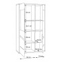 Витрина WHSV621L-C104 WHITE SEA Forte бежевый/белый