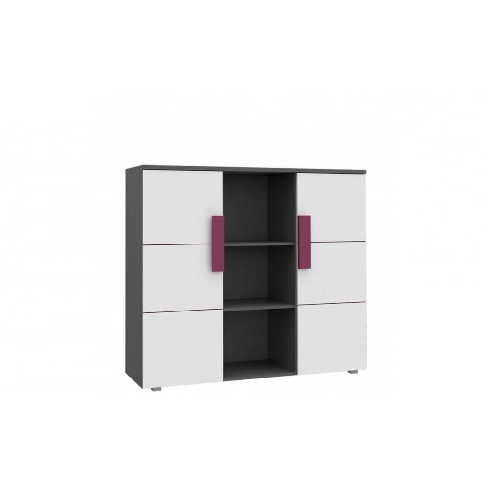 Комод LBLK43-P83 LIBELLE Forte белый/графитовый