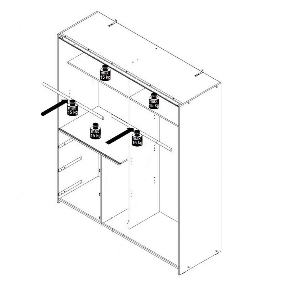 Шкаф-купе W2QS823E71-120 WINN 2 Forte белый