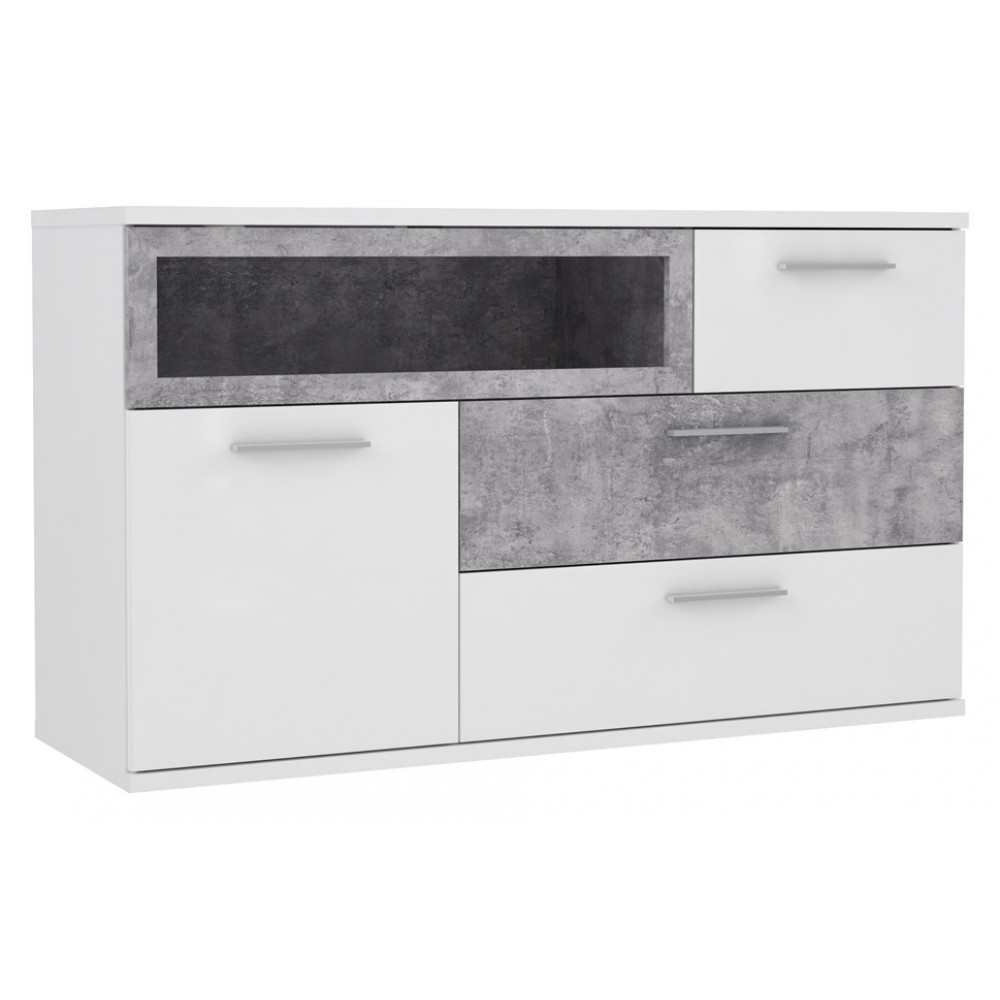 Комод PLBK325-C347 PALM BEACH Forte білий/графітовий Комод PLBK325-C347 PALM BEACH Forte білий/графітовий