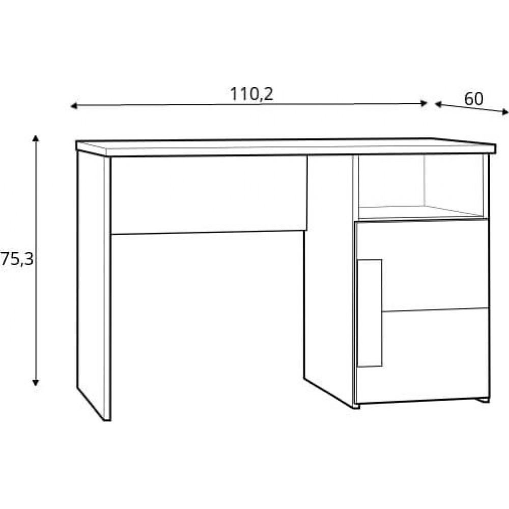 Стол письменный LBLT21 ARKINA Forte бежевый/белый