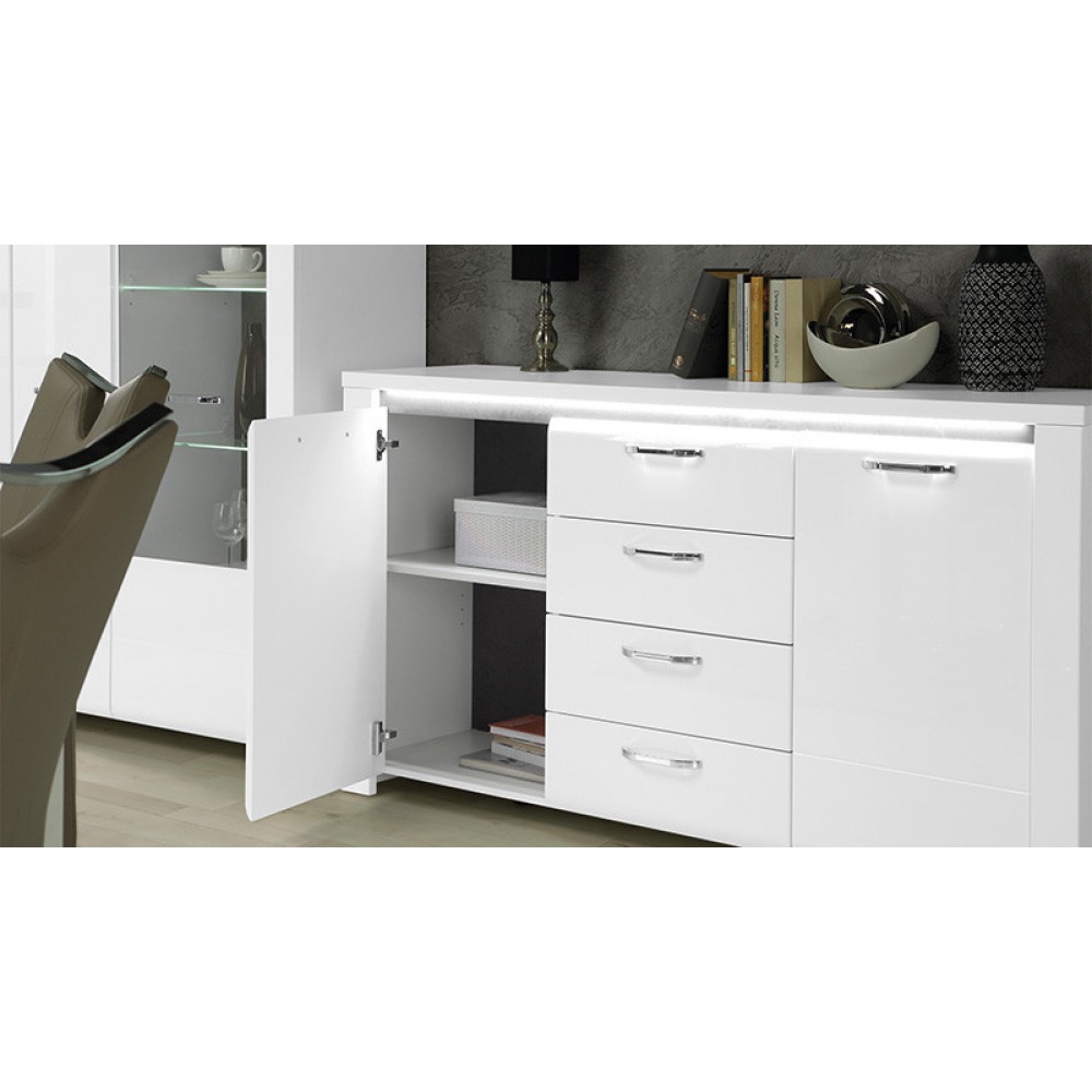 Комод BUGK231B-C638 BRUGIA Forte білий/графітовий