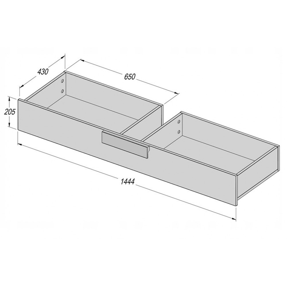 Ящик подкроватный LBLL01 ARKINA Forte бежевый/белый