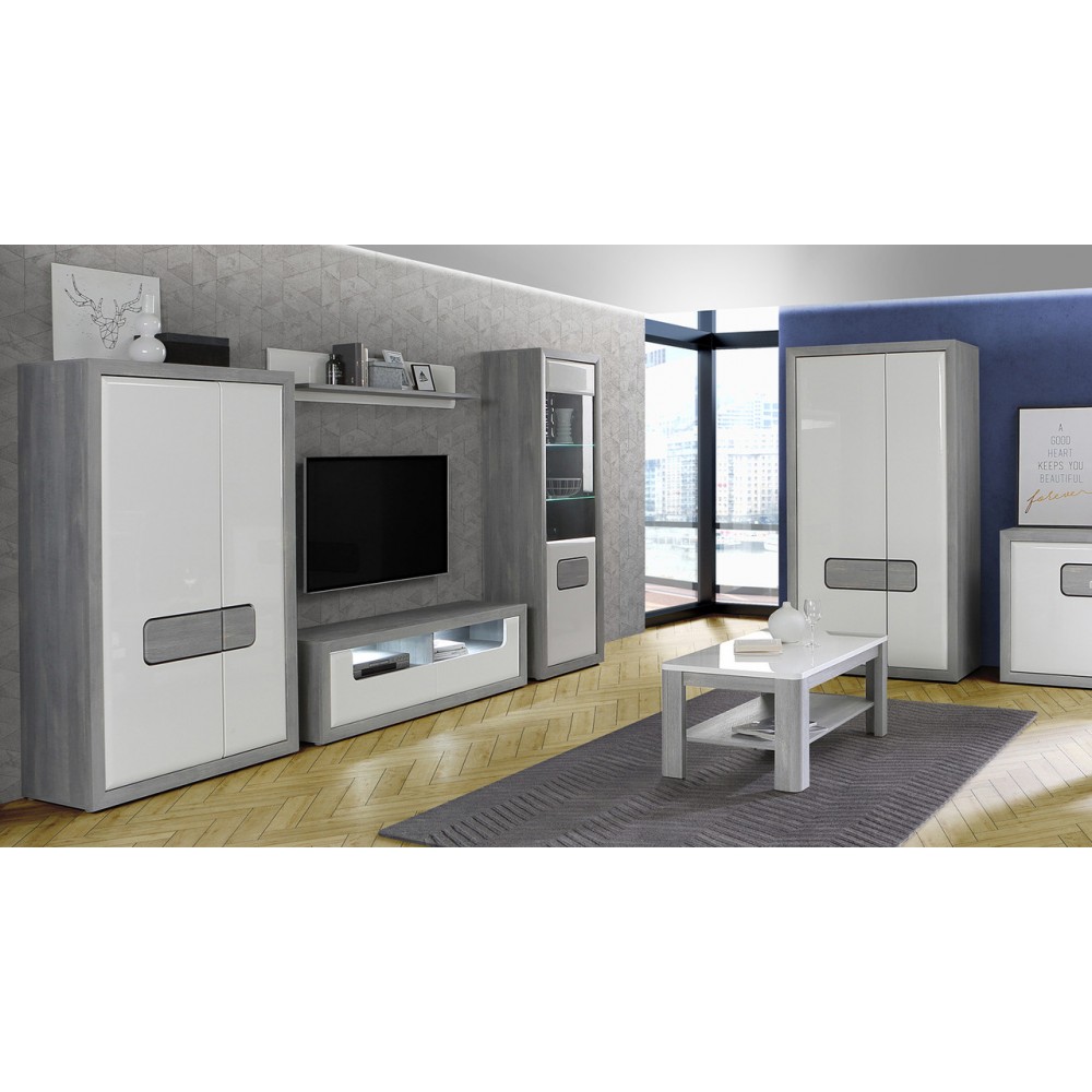 Журнальний столик FLOT12-C469 TOMASSO Forte білий/сірий