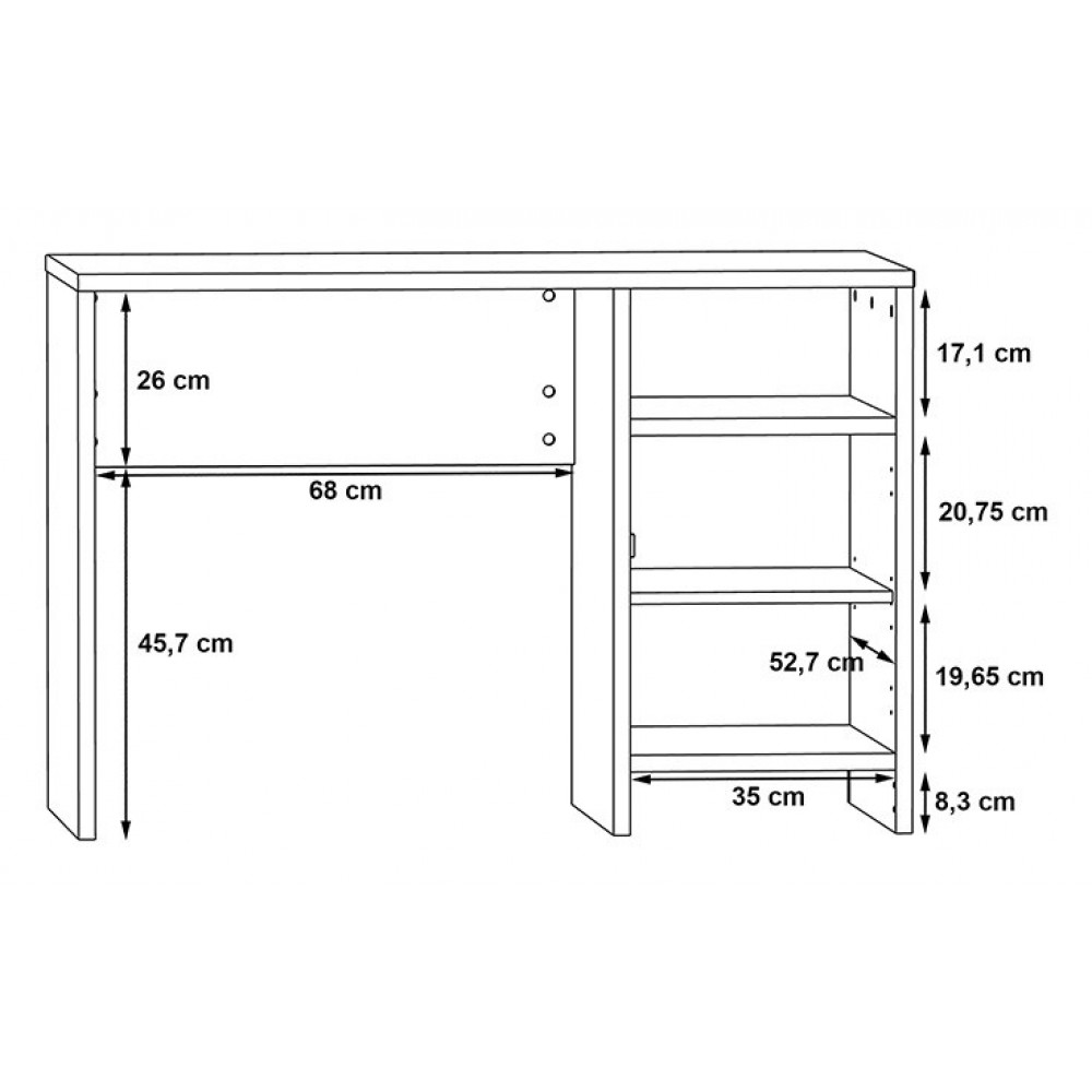 Стіл письмовий KLZB211-M134 KOLAZA Forte бежевий/білий