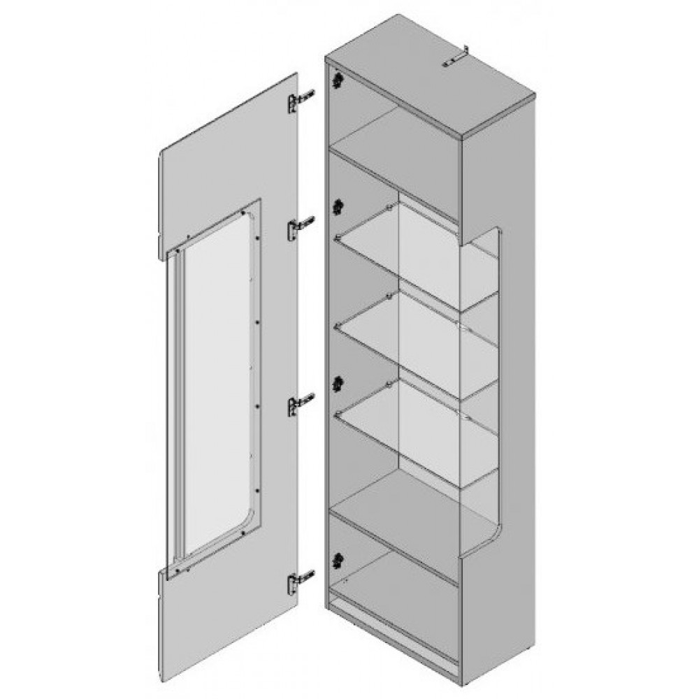 Витрина ATNV71LB-P50 ATTENTION Forte бежевый/белый