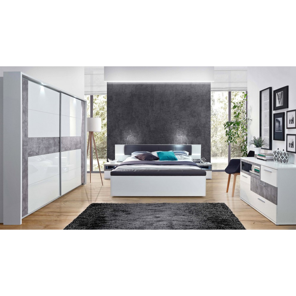 Кровать PLBL183B-C347X PALM BEACH Forte белый/серый