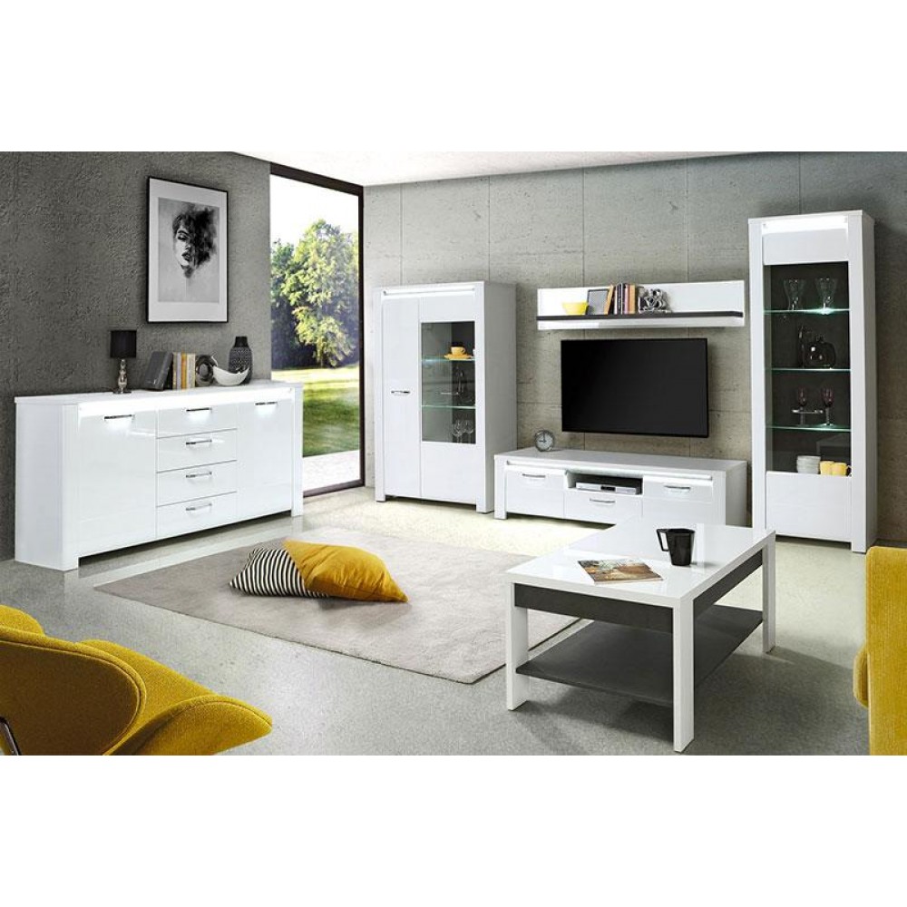 Вітальня BRUGIA 3 Forte білий/графітовий