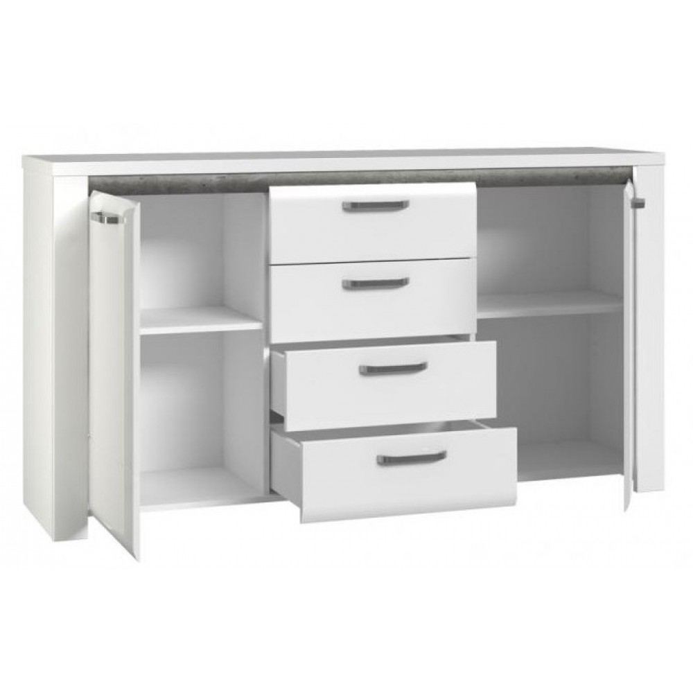 Комод BUGK231B-C638 BRUGIA Forte білий/графітовий