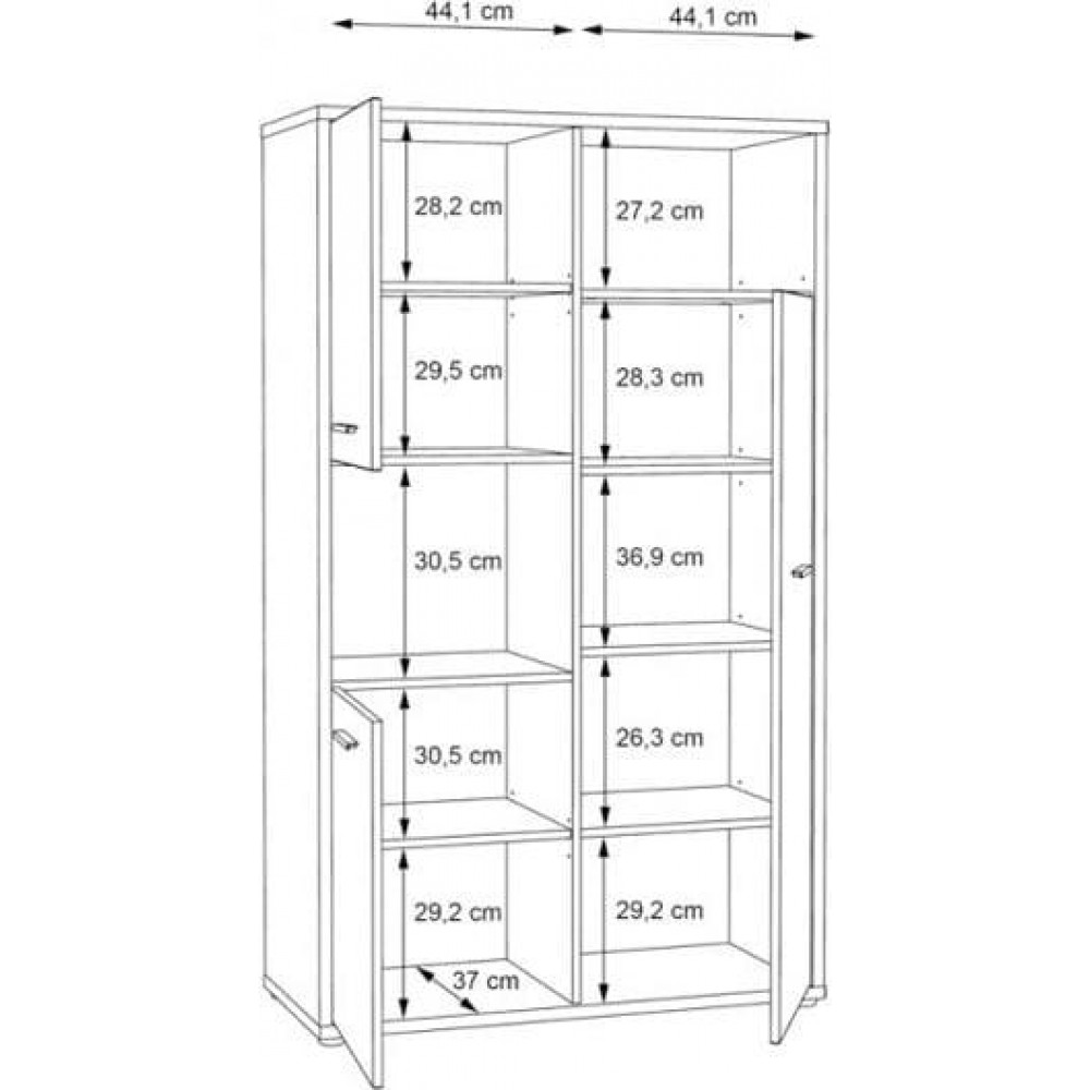 Стелаж CHRR621-M213 CHICORY Forte бежевий/білий