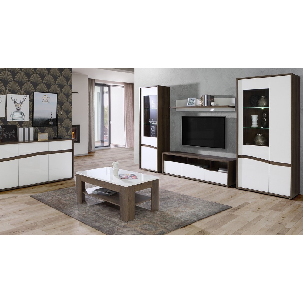 Журнальный столик CFTT5016-M156 WHITE SEA Forte белый/коричневый