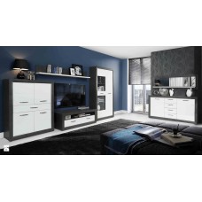Гостиная стенка LENNOX NEW Forte белый/графитовый