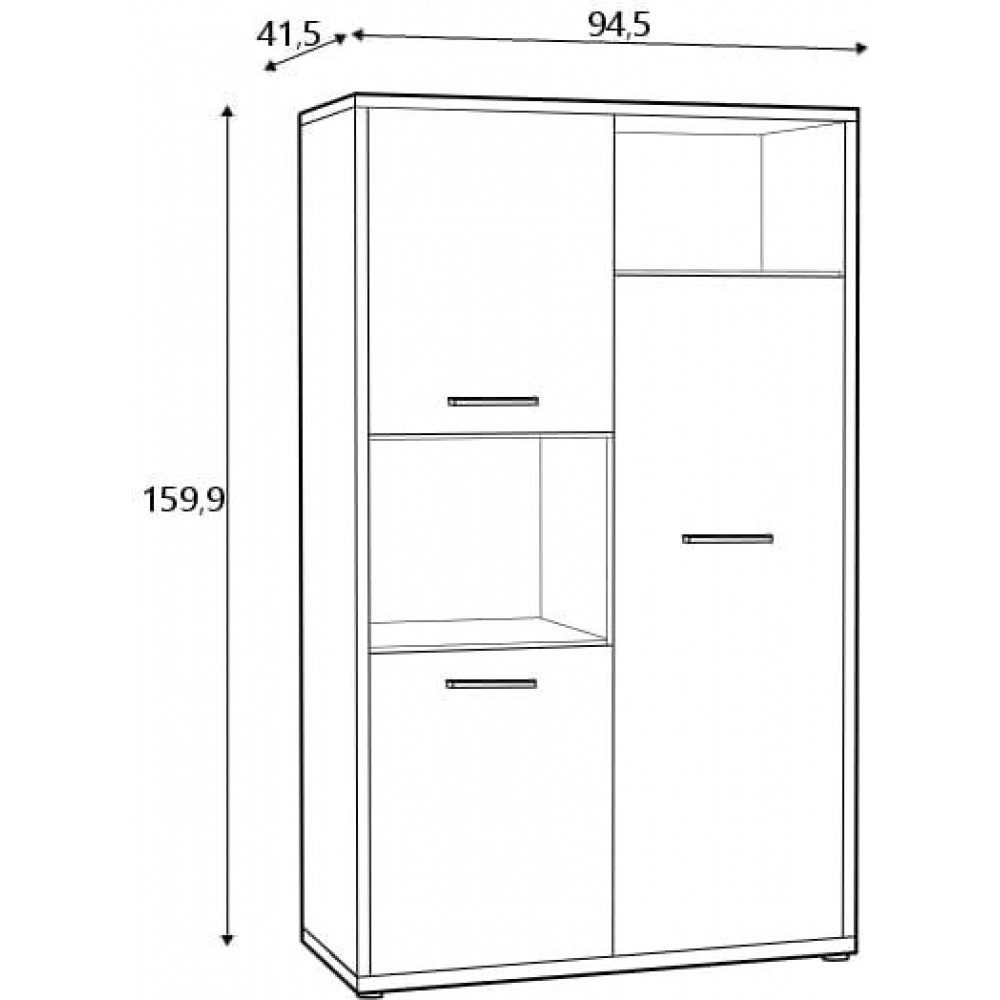 Стелаж CHRR621-M213 CHICORY Forte бежевий/білий