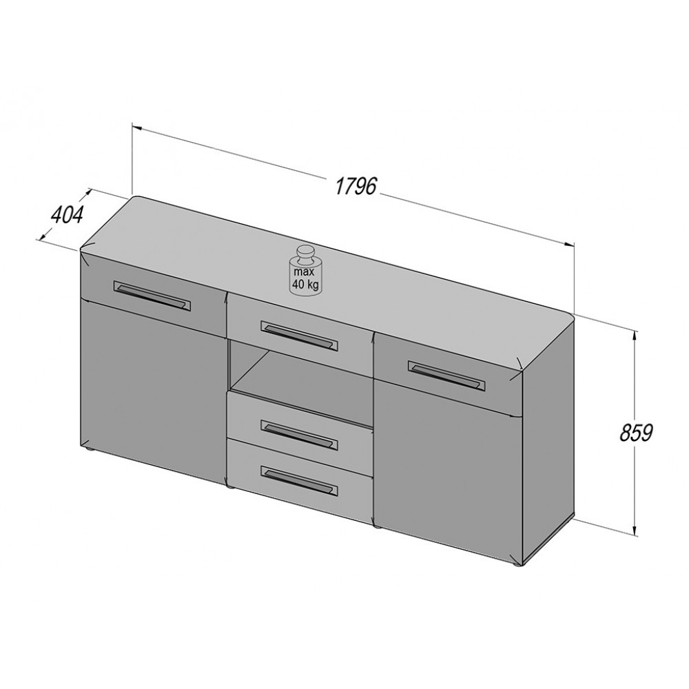 Комод CTGK231B-N71 CARTAGO Forte бежевий/білий