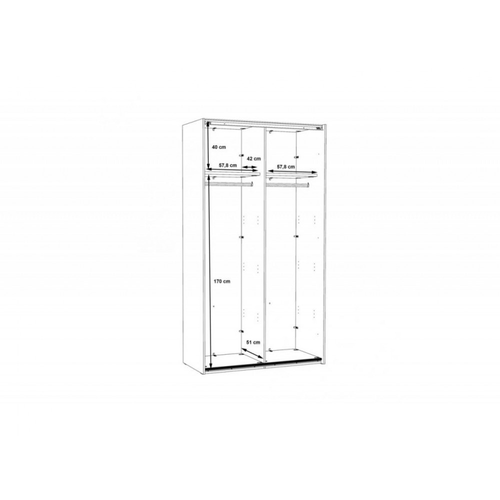 Шкаф-купе OVES82443-120 OLIVIA Forte белый