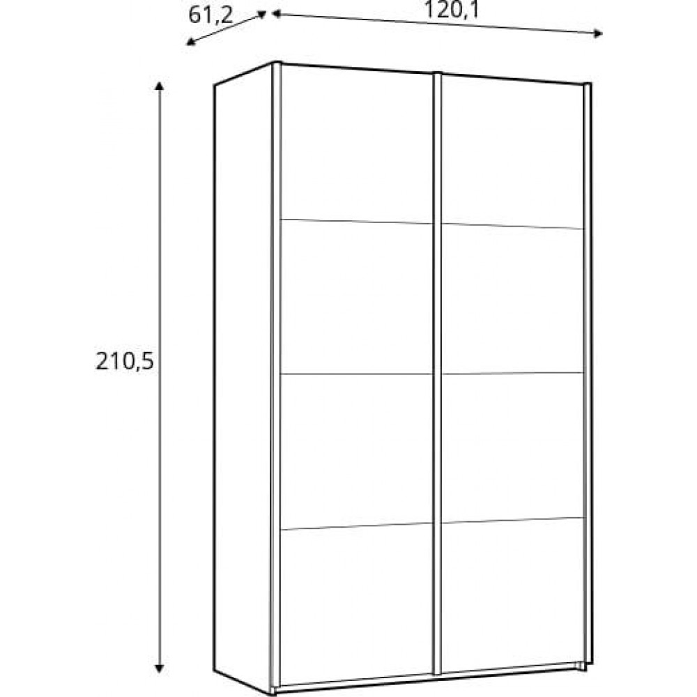 Шкаф-купе SPRS42412-C04 SAPPORO Forte белый