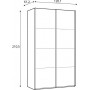 Шкаф-купе SPRS42412-C04 SAPPORO Forte белый