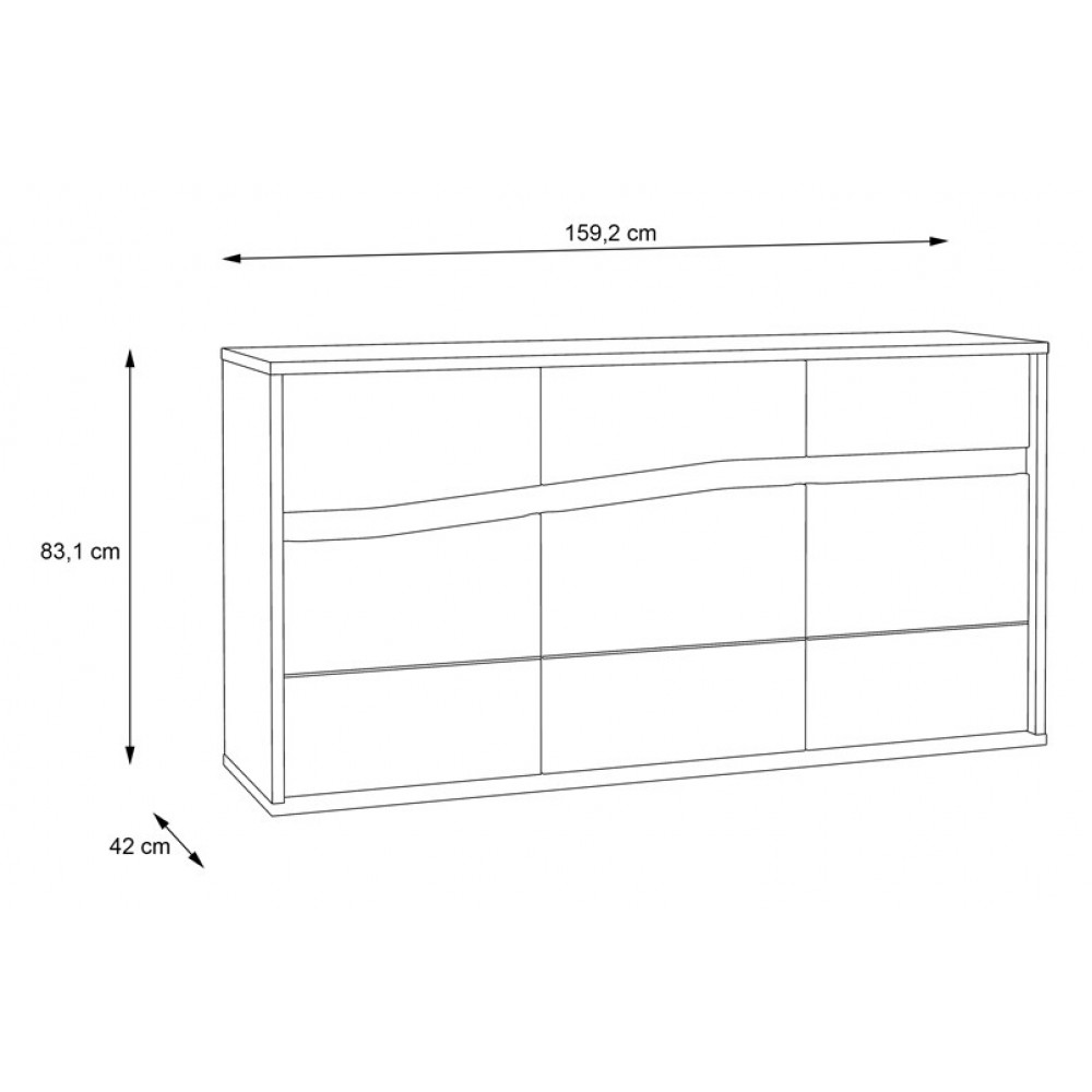 Комод WHSK231-C104 WHITE SEA Forte білий/коричневий