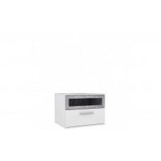 Тумба приліжкова PLBK01-C347 PALM BEACH Forte білий/сірий